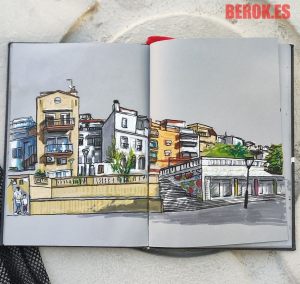 usk sitges sketch dibujo urbano